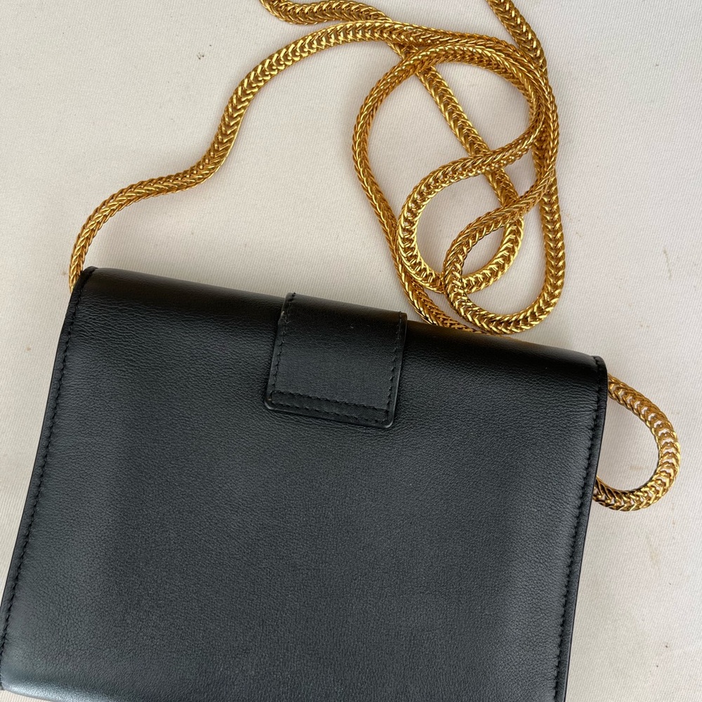 Yves Saint Laurent Black Bag. Gold Hardware. Crossbody Small. Vintage - Picture 3 of 4